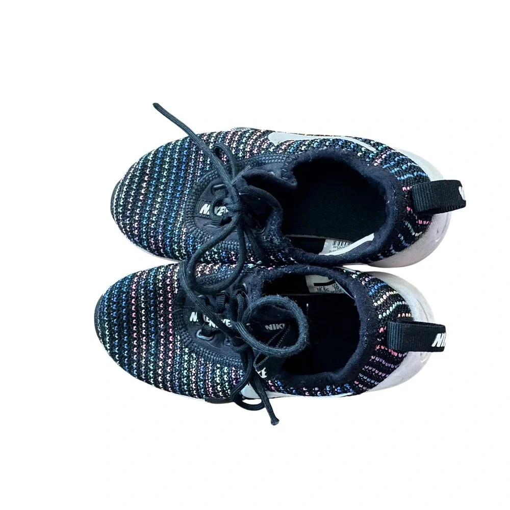 Nike‎ Kids Multi Color Knit Rainbow Swoosh Lace Up Athletic Shoes Size 10.5C